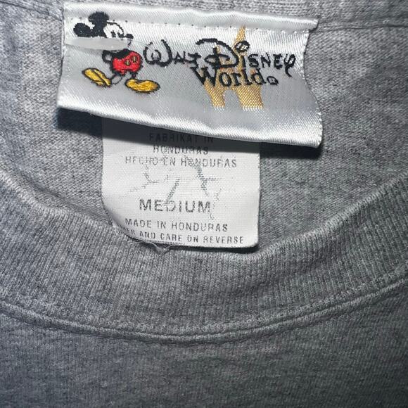Vintage Disney World Mickey Mouse Gray Baseball T-Shirt adult size Medium - Picture 3 of 6